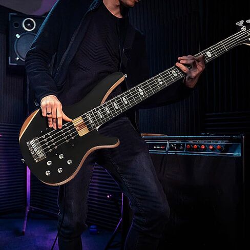 Bullfighter 4-String Electric Bass Guitar, Professional Natural Wood Bass Guitar with Natural Matte Finish, Simple Unpainted Aesthetic DB in Kuwait