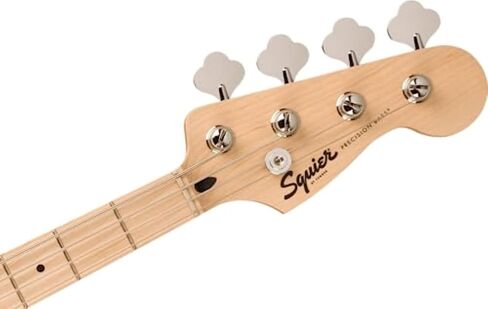 Squier Squier Sonic Precision Bass, 2-Color Sunburst, Maple Fingerboard Bundle with Fender Classic Guitar Picks 12-Pack, 10ft Series Instrument Cable Black, Logo Guitar Strap 2in Black with White in Kuwait