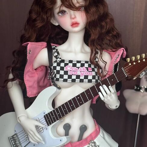 20cm Black Miniature Bass Guitar Replica, 1:4 Scale Instrument Model Ornament for Music Lovers Gift, Home Decor Display with Stand and Case in Kuwait