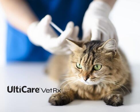 محاقن أنسولين الحيوانات الأليفة من UltiCare VetRx U-100 1/2cc - 1/2cc، 29G x 1/2 بوصة، 100 قيراط، جرعات مريحة ودقيقة، متوافقة مع أي أنسولين بقوة U-100 in Kuwait
