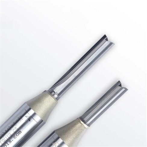 Arden 6.35 مللي متر CNC TCT مستقيم نهاية مطحنة أداة نجارة قاطع كربيد 1/4 عرقوب راوتر بت ل MDF الخشب الرقائقي اللوح فتحة الحفر (T01722) in Kuwait