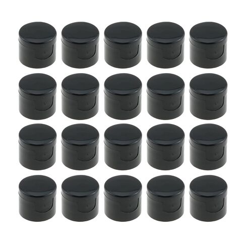 40PCS 20mm Black Plastic Screw Top Cap Repackaging Bottles Lids Suitable for Refillable Shampoo/Lotion Bottles in Kuwait