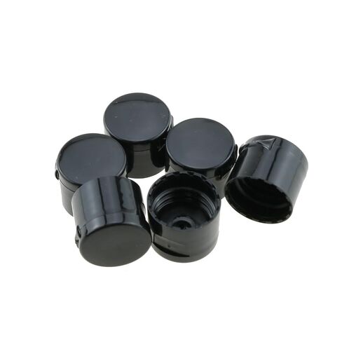 40PCS 20mm Black Plastic Screw Top Cap Repackaging Bottles Lids Suitable for Refillable Shampoo/Lotion Bottles in Kuwait