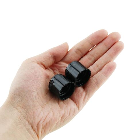 40PCS 20mm Black Plastic Screw Top Cap Repackaging Bottles Lids Suitable for Refillable Shampoo/Lotion Bottles in Kuwait