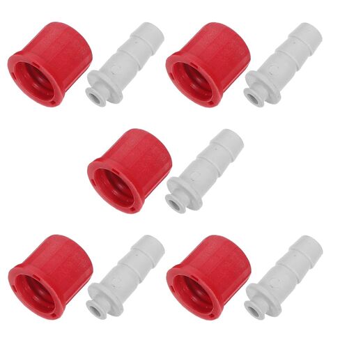 FOMIYES 5pcs Gl14 Threaded Laboratory Bottle Caps with 10mm Removable Plastic Connectors, Reusable Pbt Screw Lids for Sample and Reagent Bottles, Sealing Covers for Scientific and Chemical in Kuwait