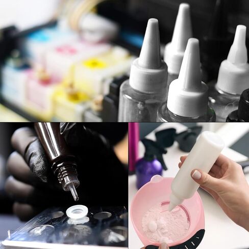MEETOOT 20PCS PP Plastic Rotary Bottle Caps 20 Teeth Tip Transparent Squeeze Lid Suitable for Flavouring Bonding Painting in Kuwait