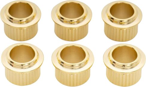 Musiclily Ultra Solid Brass 9.2mm Vintage Style Tuner Bushings Tuning Pegs Ferrules for Fender Style Electric Guitar, Gold (Set of 6) in Kuwait