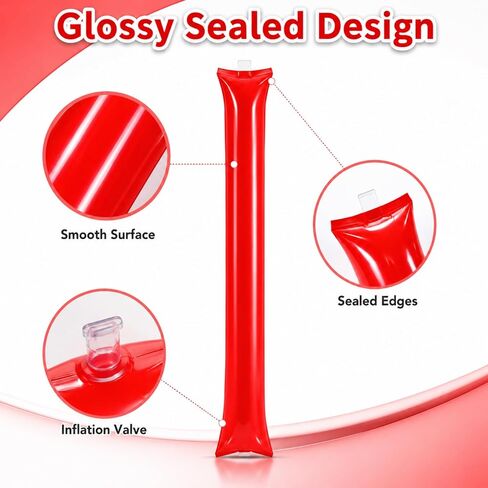 Zerodeko 24 Pcs Sticks, Boom Noisemakers for Sports Games | Inflatable cheer sticks for football, basketball, school spirit, team rallies, parties and game day events in Kuwait