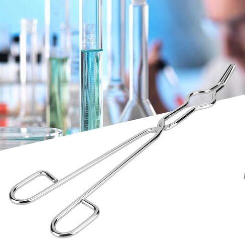 YUYTE Crucible Tongs, Stainless Stainless Steel Crucible Forceps Clamp Beaker Holder with Aircraft Class Rivet - 250mm - Professional Grade Laboratory Tongs (250mm) in Kuwait