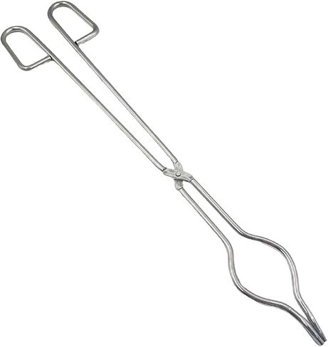 ملقط بوتقة من الفولاذ المقاوم للصدأ أداة فرن ذو طيات حامل لصب الأعمال المعدنية مناسبة لصناعة المجوهرات في الاستوديو، 34 سم in Kuwait