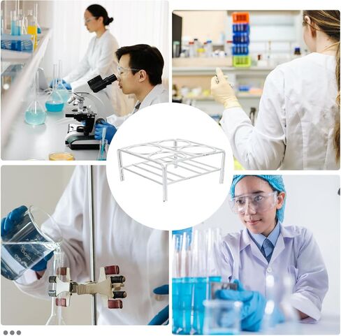 Didiseaon Practical Crucible Rack with 4 and 6 Holes Nickel-chromium Material Silver Lab Stand for Scientific Laboratories and Chemical Experiments Supporting Crucible to Prevent Bursting in Kuwait