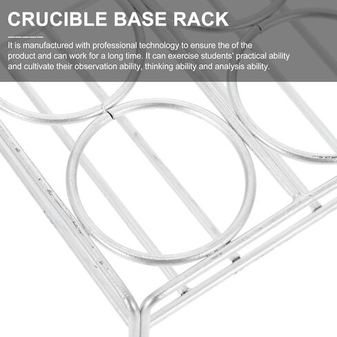 Didiseaon Practical Crucible Rack with 4 and 6 Holes Nickel-chromium Material Silver Lab Stand for Scientific Laboratories and Chemical Experiments Supporting Crucible to Prevent Bursting in Kuwait