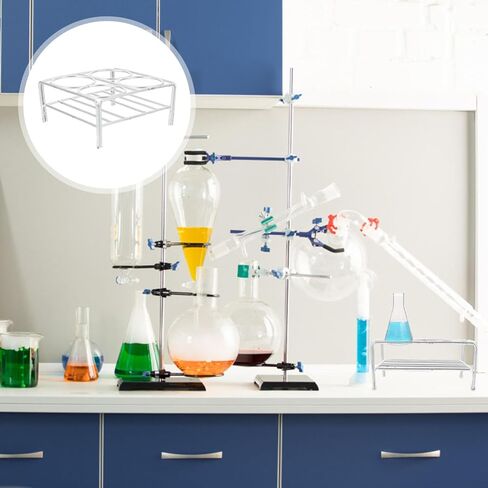 Didiseaon Practical Crucible Rack with 4 and 6 Holes Nickel-chromium Material Silver Lab Stand for Scientific Laboratories and Chemical Experiments Supporting Crucible to Prevent Bursting in Kuwait