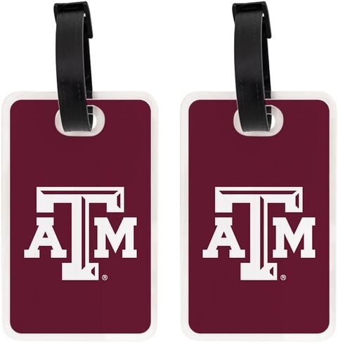 علامة الأمتعة لجامعة Desert Cactus Texas A&M - عبوة من قطعتين من بطاقة تعريف السفر الرسمية من TAMU Aggies للحقائب والحقائب والحقائب المحمولة (عبوة من عبوتين من علامة الأمتعة الأكريليك B) in Kuwait
