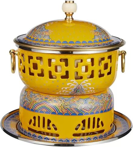 أطباق الغضب لشخص واحد وعاء ساخن صغير مصوغة ​​بطريقة النحاس وعاء ساخن، وعاء الطبخ المنزلية التجارية، مقبض مضاد للحرق، C in Kuwait