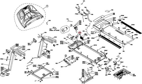 هيدرا فتنس اكستشينج فلتر مزود الطاقة MFR-BF1101-22A-02 1000318765 Works AFG Fitness Treadmill in Kuwait