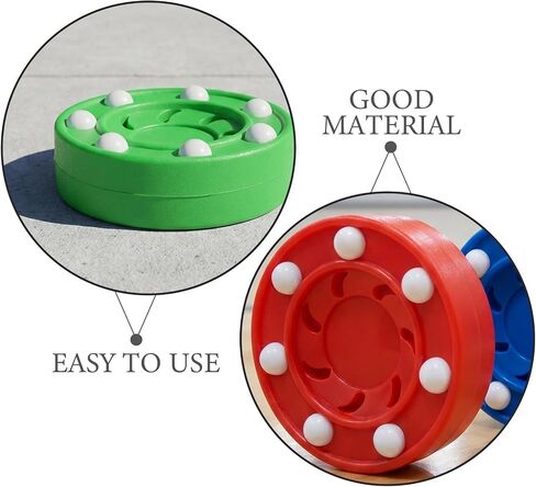 3pcs Replacement Street Hockey Puck: Outdoor Hockey Street Pucks with Rollers Backyard Game, for Sports Team Activities in Kuwait