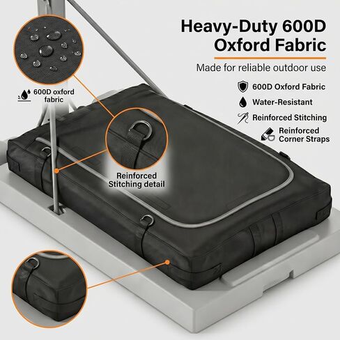 Basketball Hoop Sandbag, Weighted Base Anchor Bag for Portable Hoop Base | Heavy-duty Oxford fabric bag helps stabilize portable basketball hoop bases for driveway and backyard use. Bag only; in Kuwait