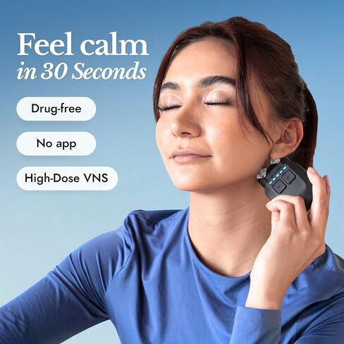 VeRelief Prime | Drug-Free Calm & Focus Device | Stress Relief & Relaxation Support | 5 Modes, Pocket-Sized, No App, Hydrogel Tips, USB-C Rechargeable, HSA/FSA Eligible in Kuwait