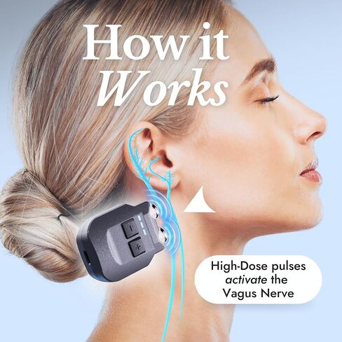 VeRelief Prime | Drug-Free Calm & Focus Device | Stress Relief & Relaxation Support | 5 Modes, Pocket-Sized, No App, Hydrogel Tips, USB-C Rechargeable, HSA/FSA Eligible in Kuwait