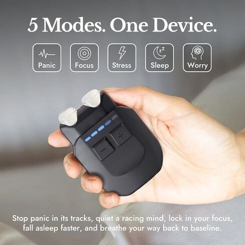 VeRelief Prime | Drug-Free Calm & Focus Device | Stress Relief & Relaxation Support | 5 Modes, Pocket-Sized, No App, Hydrogel Tips, USB-C Rechargeable, HSA/FSA Eligible in Kuwait
