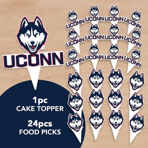 Desert Cactus University of Connecticut UConn Huskies Food Picks, Cupcake and Cake Toppers, Cake Pop Sticks - 25 Pcs Party Supplies and Decorations in Kuwait