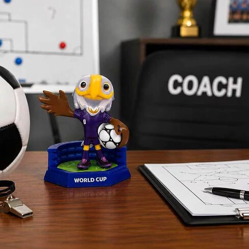 GiftExpress World Cup 2026 Toy, Sport Mascot Figurine Merchandise - World Cup USA Collectible Mascot Clutch Bald Eagle Figures - Support and Celebrate History in the Making in Kuwait
