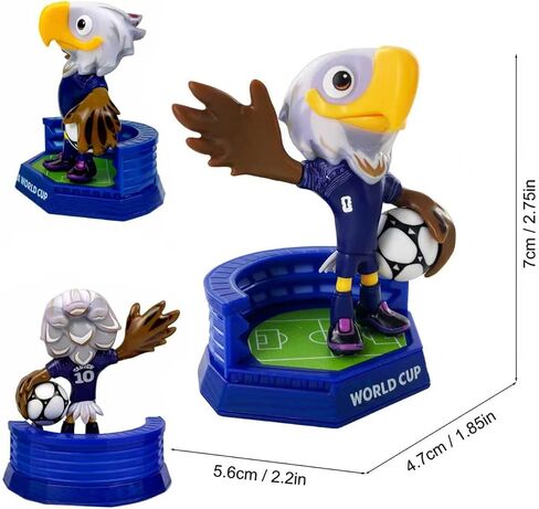 GiftExpress World Cup 2026 Toy, Sport Mascot Figurine Merchandise - World Cup USA Collectible Mascot Clutch Bald Eagle Figures - Support and Celebrate History in the Making in Kuwait