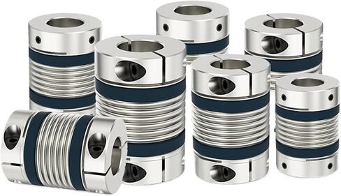 Shaft Coupling LB D55L72 Bellows Flexible Motor Coupler Aluminium High Elasticity Universal Joint 3D Printer Cardan | LB-B-D55L72-17X17 in Saudi Arabia