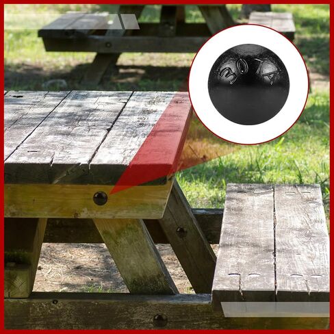 Therwen 30 Pack 1/2" x 10" Black Ceramic Anti-Corrosion Coated Carriage Bolt Kit, Grade 307A, 6" Thread Length, Exterior Wood Construction, Includes 30 Bolts, USS Flat Washers and Hex Nuts in Kuwait