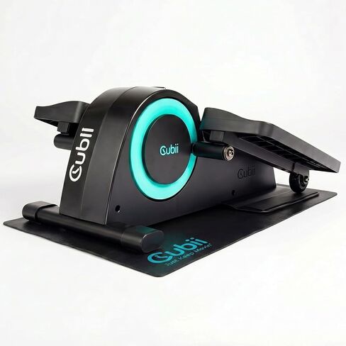 حزمة Cubii JR1 تحت المكتب بيضاوية الشكل مع بساط تمرين غير قابل للانزلاق - جهاز تمرين بدواسة للجلوس للمنزل والمكتب وكبار السن، آلة بيضاوية صغيرة هادئة منخفضة التأثير، أكوا in Kuwait