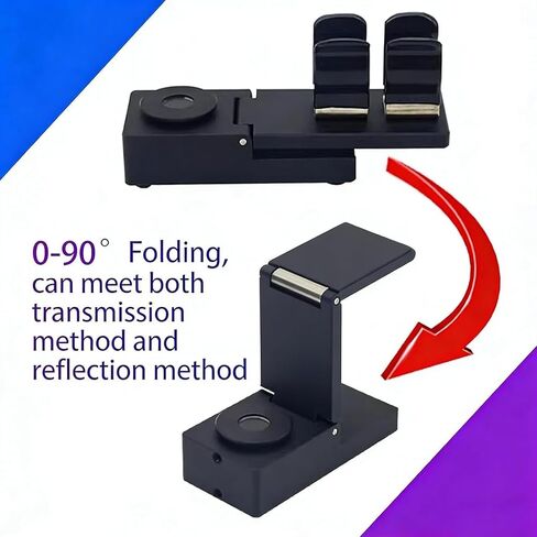 Diffraction Prism Support Bracket, Gem Spectroscope Stand, Supports Transmission and Reflection Testing, 0-90° Adjustable Angle, for Antique and Gemstone Identification in Kuwait
