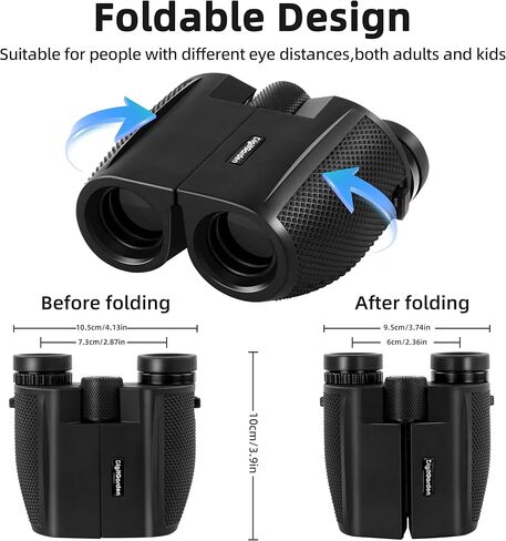 20x25 Compact Binoculars for Adults and Kids, High Power Adults Binoculars with Low Light Vision for Bird Watching, Outdoor Hunting, Travel, Concert in Saudi Arabia