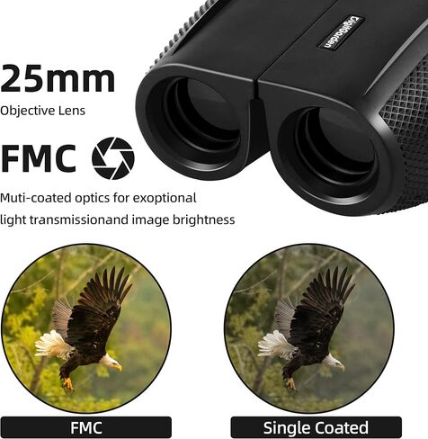 20x25 Compact Binoculars for Adults and Kids, High Power Adults Binoculars with Low Light Vision for Bird Watching, Outdoor Hunting, Travel, Concert in Saudi Arabia