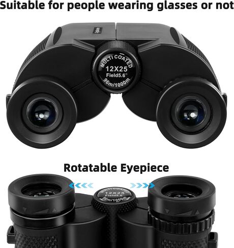 20x25 Compact Binoculars for Adults and Kids, High Power Adults Binoculars with Low Light Vision for Bird Watching, Outdoor Hunting, Travel, Concert in Saudi Arabia