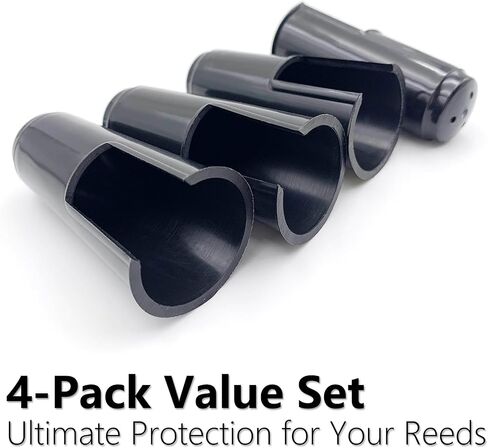 4-Pack Alto Saxophone Clarinet Mouthpiece Cap – Plastic Protective Cover with Ligature Attachment for Reed and Mouthpiece Protection in Saudi Arabia