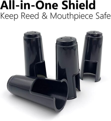 4-Pack Alto Saxophone Clarinet Mouthpiece Cap – Plastic Protective Cover with Ligature Attachment for Reed and Mouthpiece Protection in Saudi Arabia