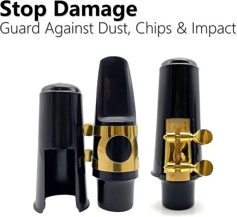 4-Pack Alto Saxophone Clarinet Mouthpiece Cap – Plastic Protective Cover with Ligature Attachment for Reed and Mouthpiece Protection in Saudi Arabia