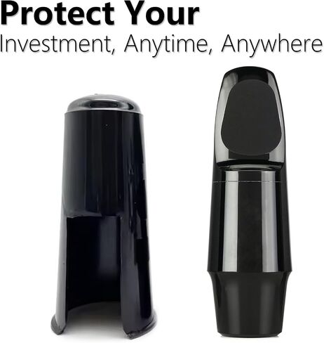 4-Pack Alto Saxophone Clarinet Mouthpiece Cap – Plastic Protective Cover with Ligature Attachment for Reed and Mouthpiece Protection in Saudi Arabia