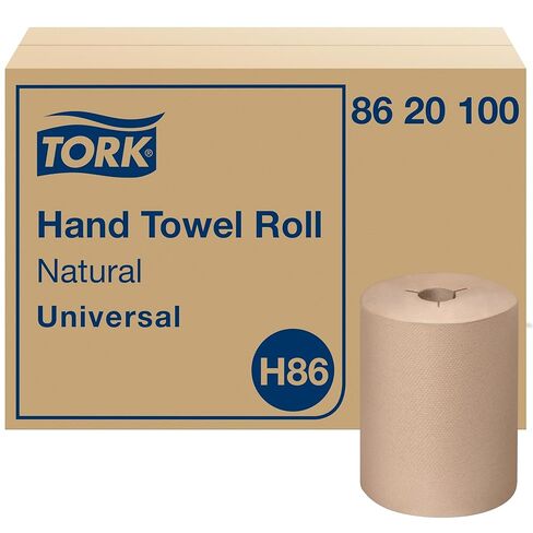 Tork Paper Hand Towel Roll Natural H86, Universal, for Mini Dispensers, 12 Rolls x 425 ft, 8620100 in Kuwait