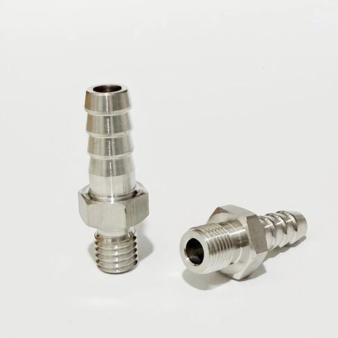 1PC 10mm Hose Barb OD To M10x1 Metric Male Thread 304 Stainless Steel High Pressure Pipe Fitting in Kuwait