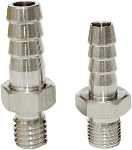 1PC 10mm Hose Barb OD To M10x1 Metric Male Thread 304 Stainless Steel High Pressure Pipe Fitting in Kuwait