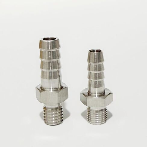 1PC 10mm Hose Barb OD To M10x1 Metric Male Thread 304 Stainless Steel High Pressure Pipe Fitting in Kuwait
