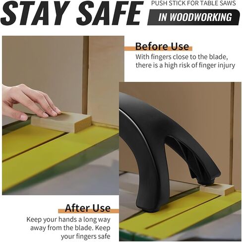1 Piece Woodworking Push Stick Featuring Function Ends Not Slip Rubber Feet and Comfort Grips for Safe and Accurate Work Wood Accessory in Kuwait