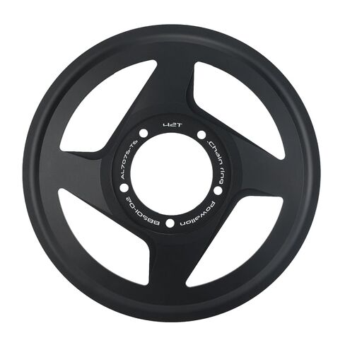 حلقة سلسلة 42T لمحرك Bafang BBS01B/BBS02B(250-750W) متوسط ​​القيادة - إزاحة مضادة للسقوط 11 مم | واقي متكامل مقاوم للصدمات | سبيكة 7075 خفيفة الوزن | ≥12 سرعة متوافقة in Kuwait