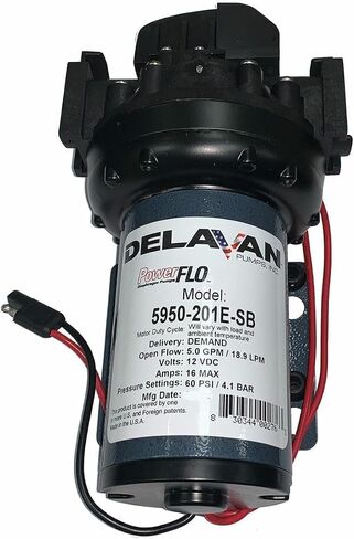 استبدال لمضخة الحجاب الحاجز Delavan PowerFLO 5950-201E-SB 12 فولت 60 رطل لكل بوصة مربعة 5 GPM 3/4 "QA in Kuwait