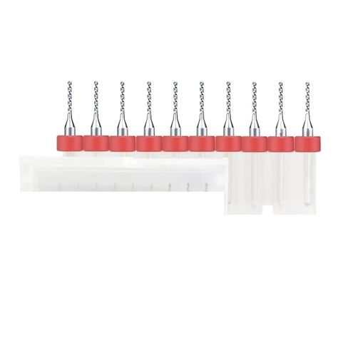 PCB Drill Bit Set 1.1mm Bits 3.175mm Shank Print Circuit Board Carbide CNC Drilling 10Pcs in Kuwait