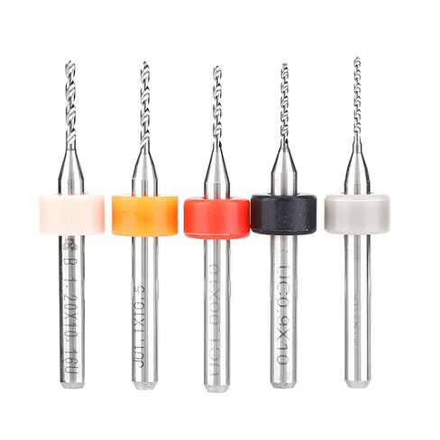 0.3-1.2mm Carbide Micro Drill Bits Set, 10Pcs Tungsten Steel PCB Twist Drill with Plastic Box for Circuit Board CNC Tools in Kuwait