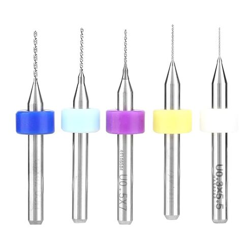 0.3-1.2mm Carbide Micro Drill Bits Set, 10Pcs Tungsten Steel PCB Twist Drill with Plastic Box for Circuit Board CNC Tools in Kuwait