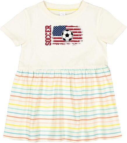 inktastic Soccer Ball American Flag Design Infant Dress in Kuwait